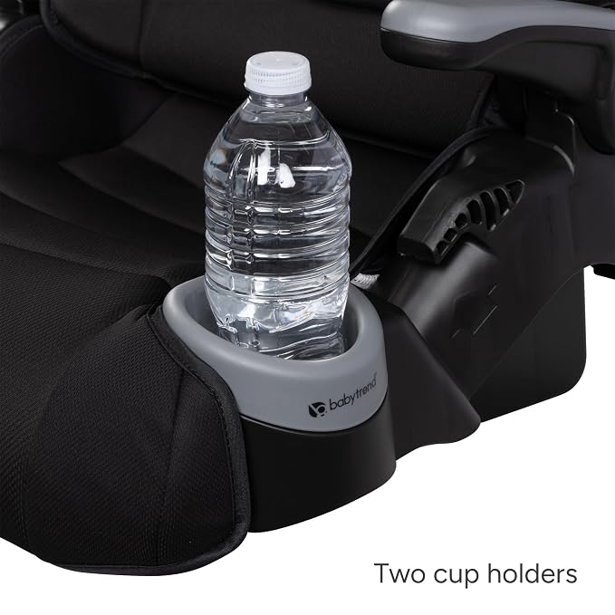 Baby Trend Protect 2-in-1 Folding Booster Seat, Midnight Black – Fold-Flat Travel-Ready Design, Lightweight Build, Belt-Positioning Comfort