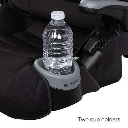 Baby Trend Protect 2-in-1 Folding Booster Seat, Midnight Black – Fold-Flat Travel-Ready Design, Lightweight Build, Belt-Positioning Comfort