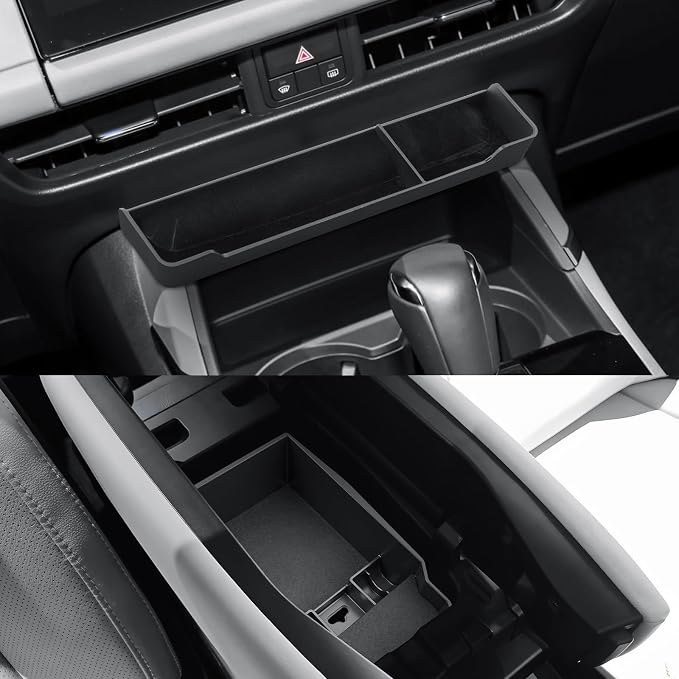 CDEFG 2Pcs for 2026 Mazda CX5 Center Console Organizer for 2026 Mazda CX-5 (S/Select/Preferred/Premium/Premium Plus) Accessories Middle Console Double Trays Storage Box