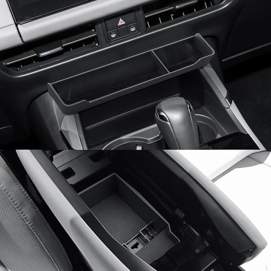 CDEFG 2Pcs for 2026 Mazda CX5 Center Console Organizer for 2026 Mazda CX-5 (S/Select/Preferred/Premium/Premium Plus) Accessories Middle Console Double Trays Storage Box