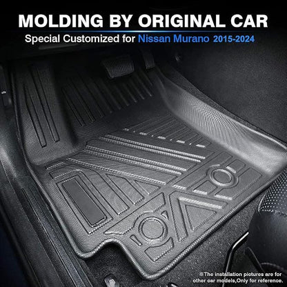 KUST Floor Mats for Nissan Murano 2015-2024, All Weather TPE Car Mat, Heavy Duty 2 Row Front and Rear Accessories