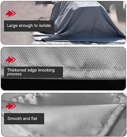 Emergency Fire Blanket for Car - 6x8m Silicone-Coated Fiberglass Fire Extinguisher, Fire Suppression Blanket for Electric & Fuel Vehicles, Survival Safety Kit with Carry Bag