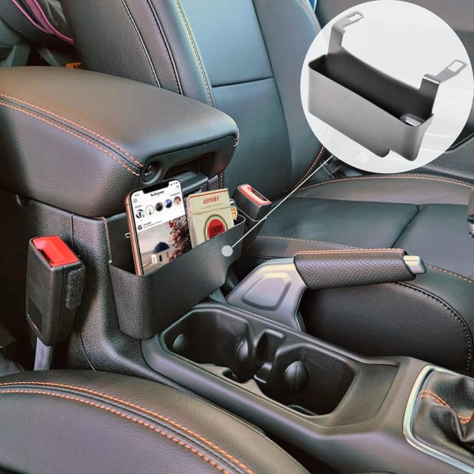 Center Console Hanging Box Compatible with Jeep Wrangler JL/JLU 2018-2022 2023 2024 2025 2026 and Gladiator JT Truck 2020-2026 Interior Accessories, Armrest Storage Organizer Tray (Not for JK/JKU)