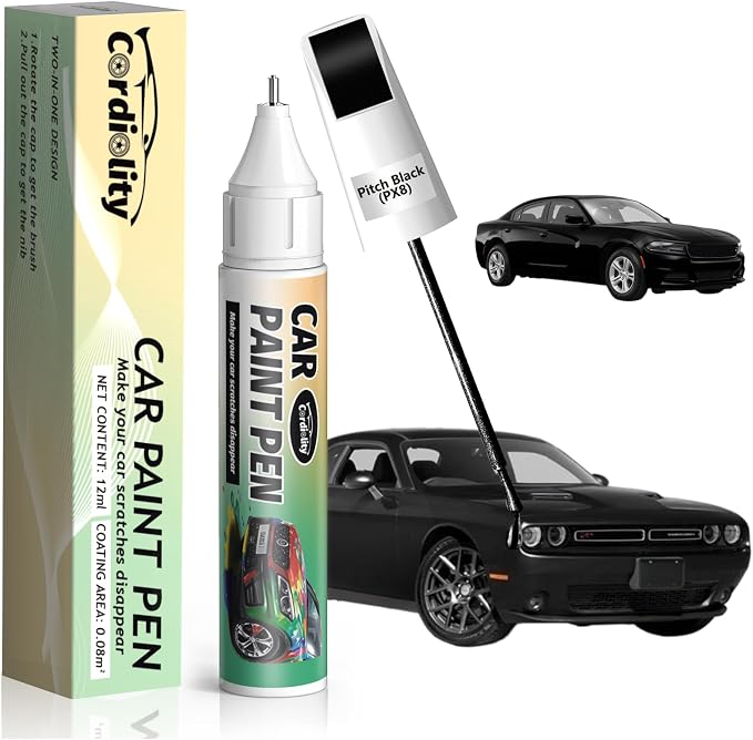 Pitch Black(PX8) Touch Up Paint Pen for Dodge,Car Paint Scratch Repair Pen Quick and Easy Fix Auto Paint Scratch