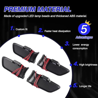 Powerty LED Light for Toyota Corolla 2020-2025 / Corolla Cross 2022-2025 Inner Door Handle Bowl Mood Lighting Decorative Interior Lamp 4PCS Blue (Not Fit 2022 Corolla XSE Apex)