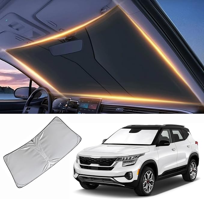Windshield Sun Shade for Kia Seltos Front Window Shades Cover for 2020-2025 2026 Seltos Windshield Sun Visor Protector Car Accessories