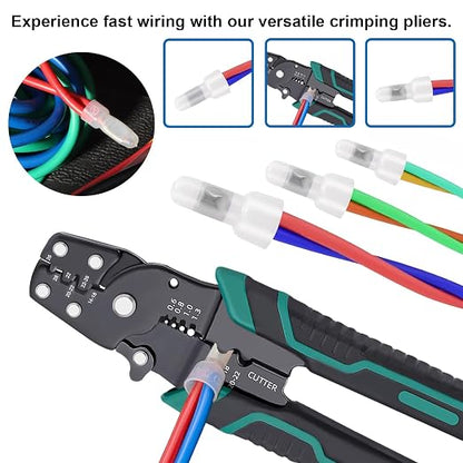 smseace 150 Pcs Nylon Closed End Crimp Terminal -Crimp Caps Wire Connectors for 16-14 AWG - Ideal for Automotive, Audio, and Electrical Applications