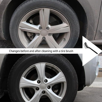 Tire & Carpet Brush - Scrub Brush for Floor Mats & Car Interior (Black & White)