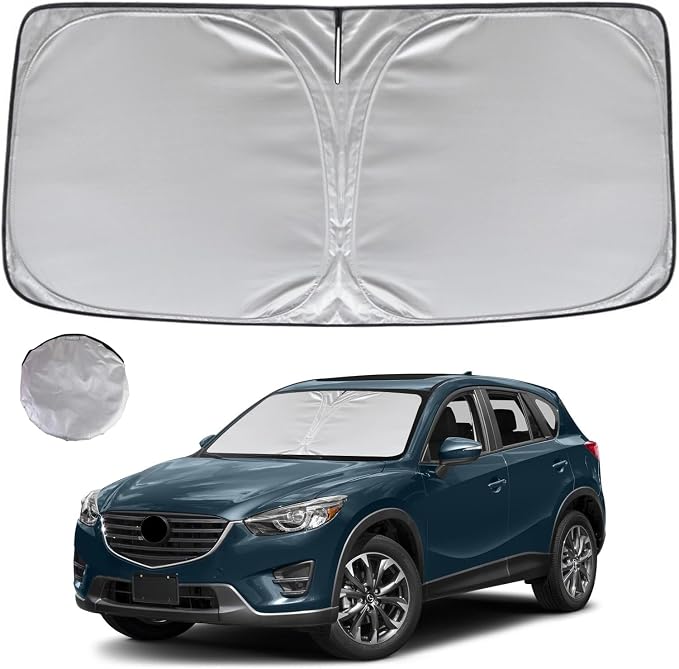 KAYZT Windshield Sun Shade for 2013-2016 Mazda CX5 Foldable Sunshade Front Window Custom Fit Car Accessories