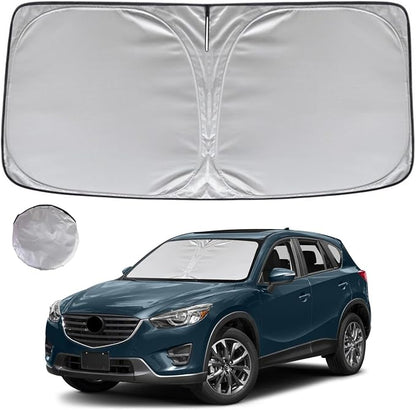 KAYZT Windshield Sun Shade for 2013-2016 Mazda CX5 Foldable Sunshade Front Window Custom Fit Car Accessories