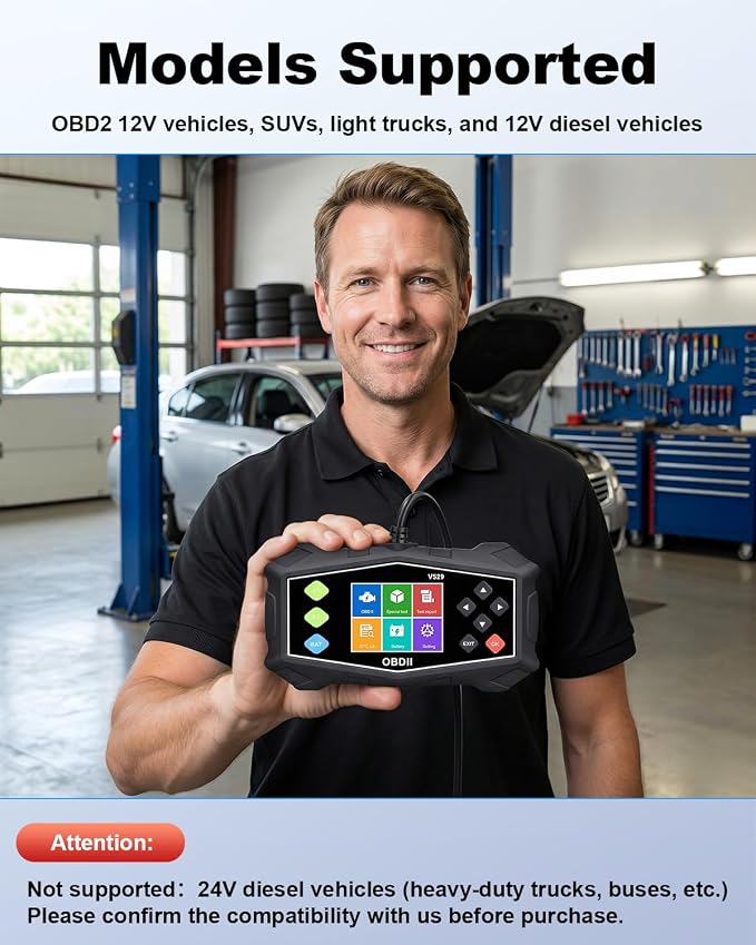 OBD2 Scanner Diagnostic Tool, ZEXMTE Professional OBD2 Scanner with Data Stream, Mode 6, Mode 8 & I/M Readiness, Enhanced Code Reader for Cars and Trucks, 2.8'' Color Screen, Suitable for 12V Vehicles