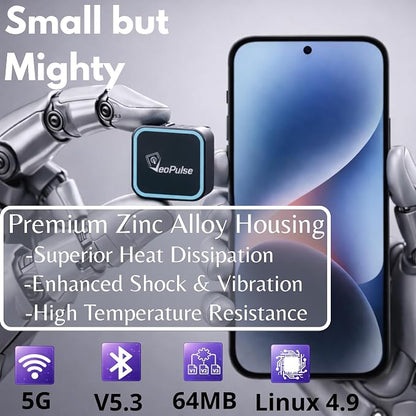 C-Pro [Native USB-A] Wireless CarPlay & Android Auto Adapter – for Cars with Wired Systems – Dual Memory, Ideal for Couples – Zinc Casing to Prevent Overheating – 2-in-1 Dongle