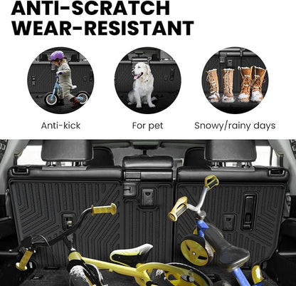 LASFIT Rear Seat Back Protector for Toyota 4Runner 2010-2024 7-Seats Back Cover (Not Fit 5 Seats) | Premium Extra Thick TPE Custom Fit Waterproof 4 Runner Second Row Back Seat Backrest Mat Liner