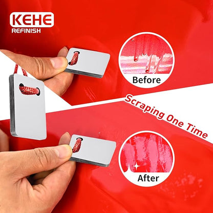 Automobile Spray Paint Point Repair Scraper,Carbide Tungsten Repair Scraper Tool Paint File for Edge Banding, Denibbing, and Spot Repair