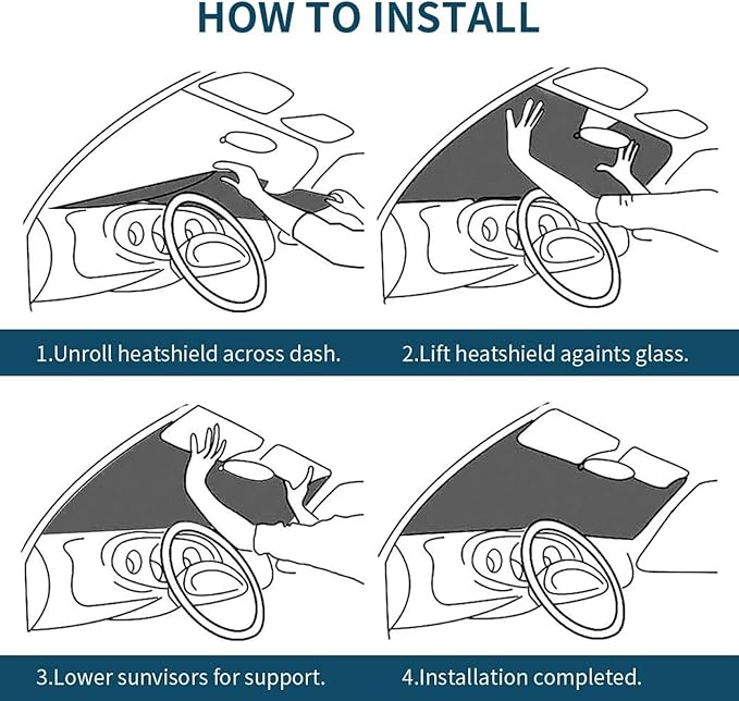 Funny Windshield Sun Shade for Car Sunshade for Car Windshield Covers Blocks UV Rays Automotive Interior Sun Protection 51 x 27.5 in