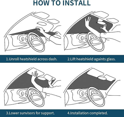 Funny Windshield Sun Shade for Car Sunshade for Car Windshield Covers Blocks UV Rays Automotive Interior Sun Protection 51 x 27.5 in