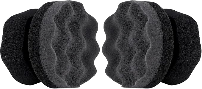 Tire Shine Applicator Pads, 2 Pcs Tire Dressing Applicator, Reusable Tire Shine Sponge Wave Contoured for Car Detailing, 3.15inch
