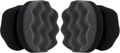 Tire Shine Applicator Pads, 2 Pcs Tire Dressing Applicator, Reusable Tire Shine Sponge Wave Contoured for Car Detailing, 3.15inch