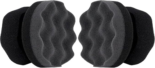 Tire Shine Applicator Pads, 2 Pcs Tire Dressing Applicator, Reusable Tire Shine Sponge Wave Contoured for Car Detailing, 3.15inch