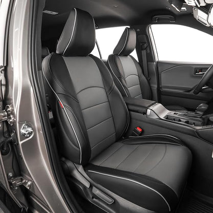 EKR Rav4 Seat Covers Custom Fit for Toyota Rav4 (Hybrid) Woodland/Limited 2026,Waterproof Leather Car Seat Cover Full Set for SUV,Faux Leather(Black/Gray)