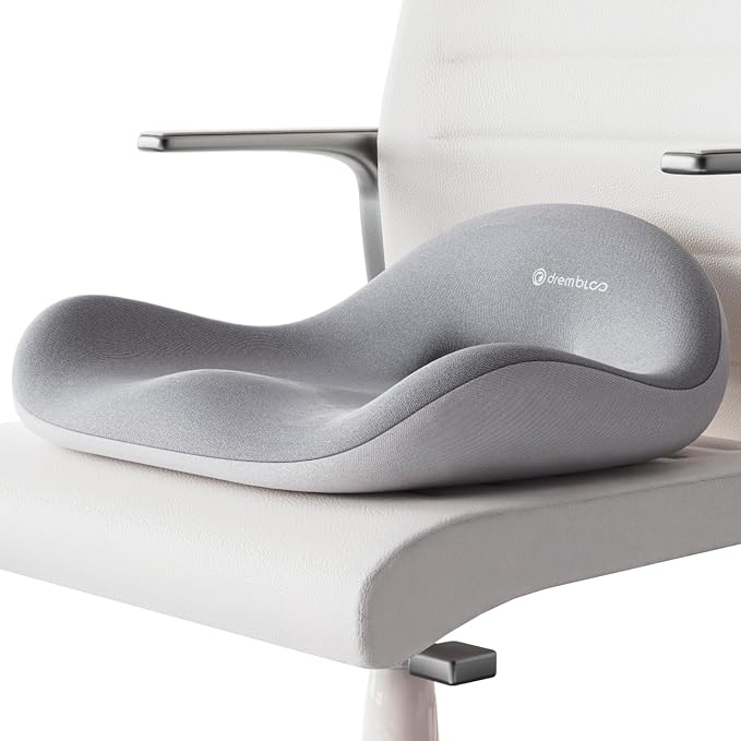 Extra Large Seat Cushion, Premium Memory Foam Office Chair Cushions for Long Sitting Sciatica & Tailbone & Back Pain Relief, Ergonomic Pressure Relief Seat Cushions for Car, Desk Chair