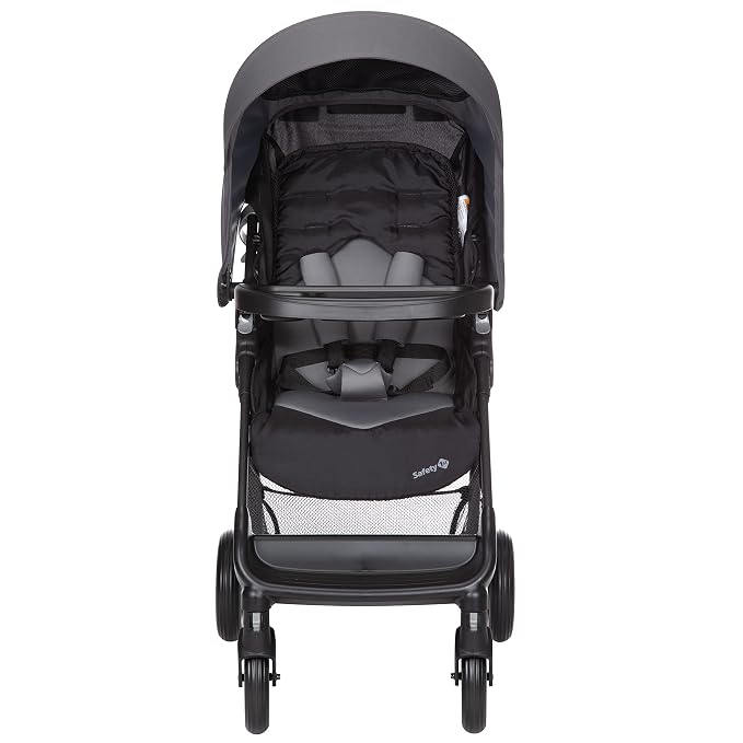 Safety 1st Smooth Ride Travel System Stroller and OnBoard FLX Infant Car Seat, Newborn to Toddler Baby Combo, Easy-Install, Large Canopy, Ample Storage, Foldable, Rear-Facing 4-30 lbs, Monument
