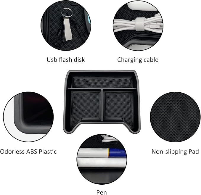 for VW ID.4 Lower Console Console Organizer Storage Tray Accessories Compatible with VW ID4 2021 2022 2023