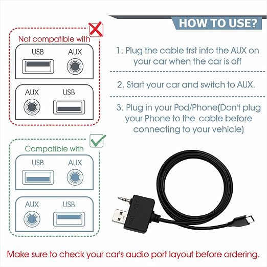 Aux Charing Media Interface USB 3.5mm Audio Jack Music Adapter Compatible for IP 17 16 15 Pro Max 17 Air 15 Plus Google Pixel 4 4 XL 3 2 2 XL Galaxy for Hyundai KIA