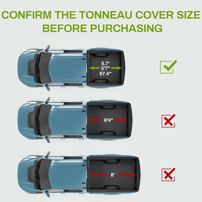 AUTOSAVER88 Soft Roll Up Truck Bed Tonneau Cover Compatible with Dodge Ram 1500 2019-2026 New Body Style 5.7ft w/o RamBox