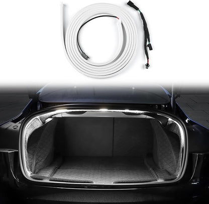 Trunk LED Light Strip for Tesla Model 3 2024 2025 2026 - Waterproof & Easy Installation Interior Lighting Bar with Flexible Silicone, Trunk Ambient Lighting Accessories (DC 15V, Cool White)