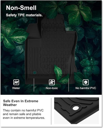 KIWI MASTER Floor Mats & Cargo Mat for 2017-2026 Jeep Compass, OEM Replacement ‎82214651 ‎82214666, Custom Fit All Weather Car Mats, Heavy Duty TPE Floor Liners, Front & Rear & Trunk Mat Set, Black
