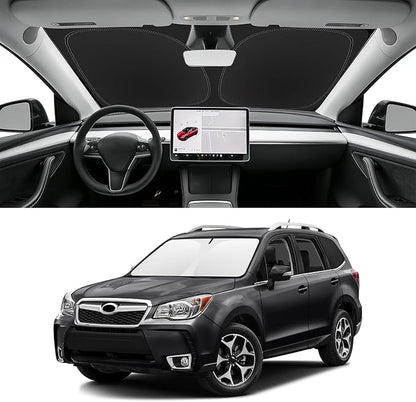 Custom Fit Windshield Sun Shade for Subaru Forester 2014-2018, Blocks UV & Heat, Front Window Sunshade Accessorie, Easy Fold & Store Keep Your Car Cooler