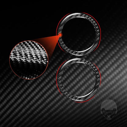 NVCNX Real Premium Carbon Fiber for Toyota 2nd Gen Tacoma Accessories 2005-2015 2006 2007 2008 2009 2010 2011 2012 2013 2014 Car Door Speaker Ring Cover Interior Trim Sticker Decal 2PCs