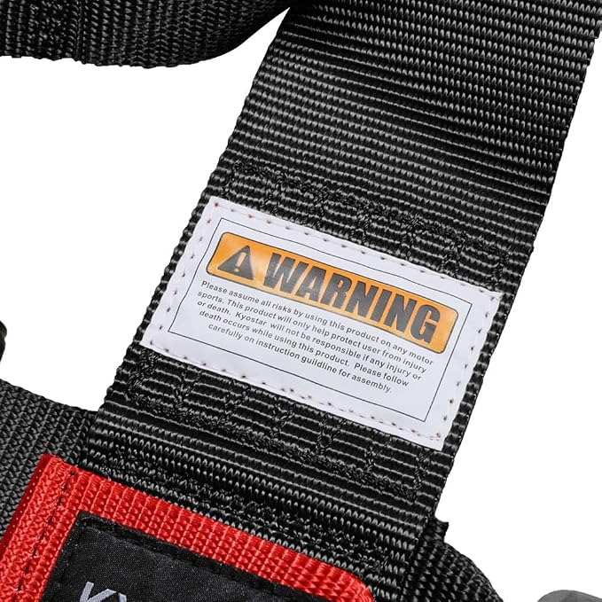 Kyostar 4 Point Harness 3 Inch with Ultra Soft Heavy Duty Shoulder Pads (8163 Black)