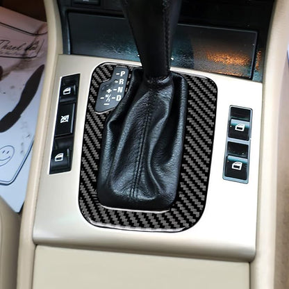 AIRSPEED for BMW E46 1998-2006 Center Console Gear Shift Panel Trim (Right-Side Long Slot Version) – Carbon Fiber Interior Trim Accessories, Black