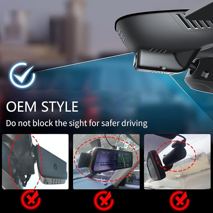 Mangoal Front 4K & Rear 1080P Dash Cam Custom for Volvo XC90 2023 2024 2025 2026(Model B),B5 B6 T8,Integrated OEM Look,UHD 2160P Video,WiFi & App, Loop Recording, Easy to Install, GPS, 128GB Card