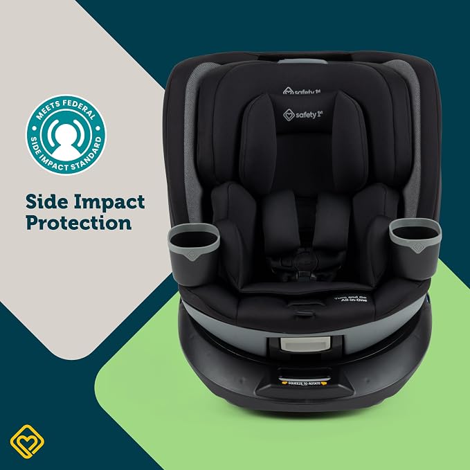 Safety 1ˢᵗ® Turn and Go 360° Rotating All-in-One Convertible Car Seat, Plum Perfect