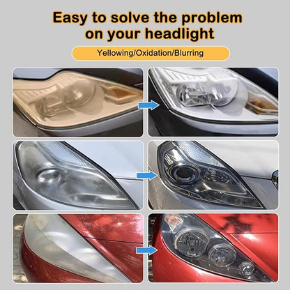 Automotive Headlamp Restoration Fluid Kit, 2025 New Headlight Restoration Kit,Multifunctional Car Headlight Polishing, Durable Headlight Repair Kit for All Vehicle Types (1Set)