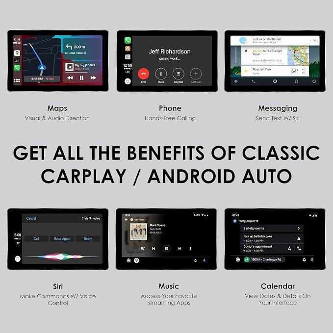 CPW32 Wireless CarPlay Android Auto Adapter for iPhone iOS 10+ and Android 11+ Plug & Play, Auto Connect