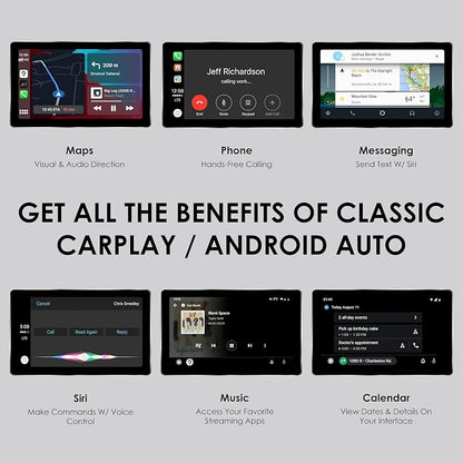 CPW32 Wireless CarPlay Android Auto Adapter for iPhone iOS 10+ and Android 11+ Plug & Play, Auto Connect
