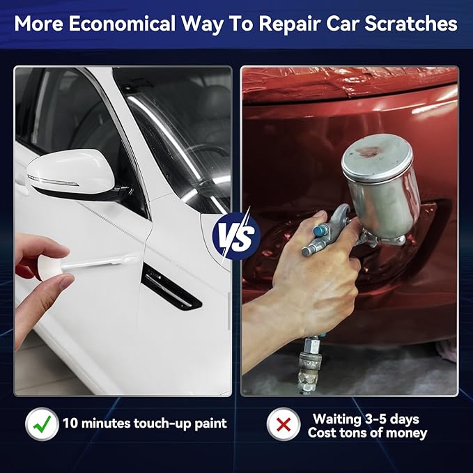 Car White Paint Touch Up Cars Scratch Repair for Vehicles, Rim High-Gloss White Paint Pen 30ML Quick Drying Automotive Scratch Repair, Non-toxic 1.5 oz Easy to Use
