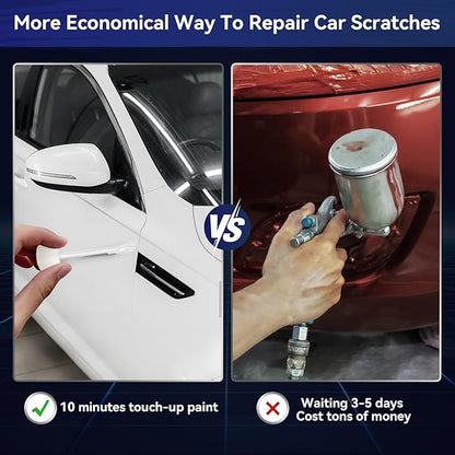 Car White Paint Touch Up Cars Scratch Repair for Vehicles, Rim High-Gloss White Paint Pen 30ML Quick Drying Automotive Scratch Repair, Non-toxic 1.5 oz Easy to Use