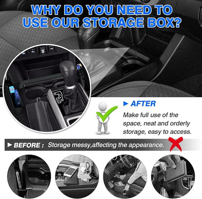 Autorder Gear Shift Organizer for 2016-2020 2021 2022 2023 Toyota Tacoma Accessories Center Console Organizer Gear Shift Organizer Insert Tray with Anti-Slip Mat