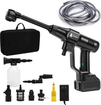Portable Washer with 6-in-1 Nozzle Handheld Cordless Car Wash Gun Generic Washing Tool for Motorcycle Yard Home Garden Irrigation