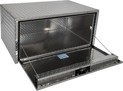 Buyers Products 1705119 Diamond Tread Aluminum Underbody Truck Tool Box, 18 x 24 x 36, Made in USA, .100 in. Thick, Corrosion-Resistant, Locking Compression Latch, Secure Storage for Work Trucks