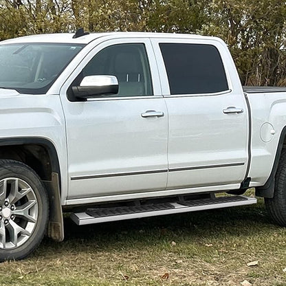 PM PERFORMOTOR 6.7" Running Boards Stainless Steel Side Steps Nerf Bars Compatible with 07-19 Chevy Silverado/GMC Sierra Extended Cab [Pair]