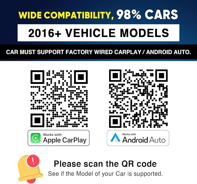 Wireless CarPlay Adapter 2026 Upgraded – 2-in-1 Suitable for Apple iPhone & Android, with Compact Size Plug-and-Play Convenience, and Fast Stable Connection for CarPlay & Android Applications (Sliver)