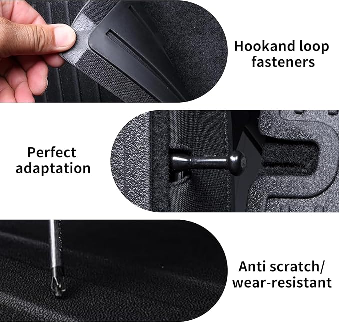 Cargo Mat with Backrest Protection for 2021-2025 2026 Toyota Sienna, TPE All Weather Protection Cargo Liner with Velcro Rear Seats Backrest car Accessories-Black