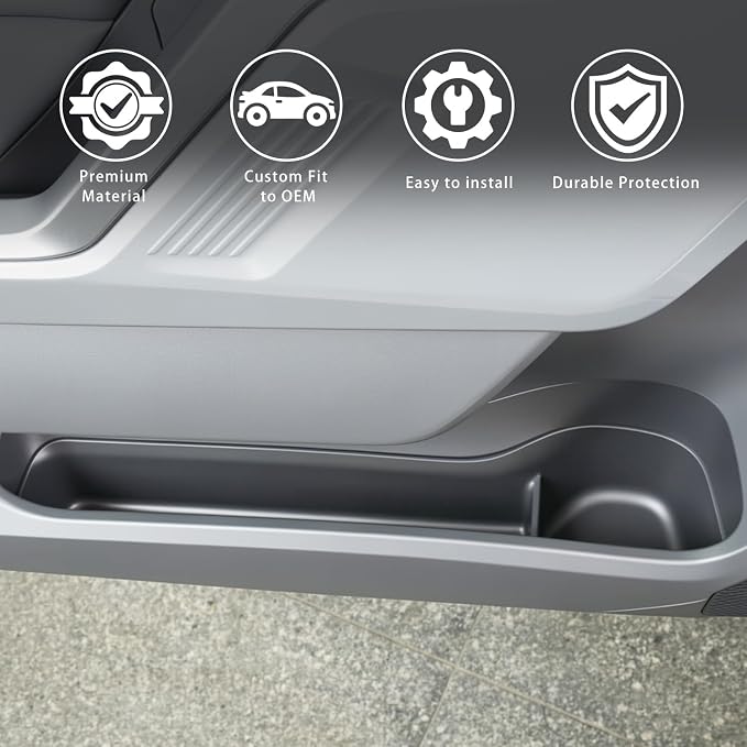 Door Side Storage Tray Compatible for Toyota RAV4 2026 Accessories Door Storage Insert Organizer Box Fit RAV4 2026 (TPE, Front+Rear Doors 4 PCS Set)