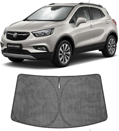 Proadsy Windshield Sun Shade Custom Fit Buick Encore 2020-2026 Ice Crystal Black Front Window Sunshade UV and Heat Blocker Foldable Visor Keeps Car Cooler for Summer Parking and Daily Use